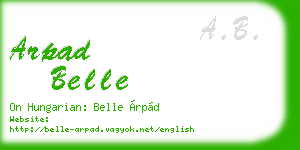 arpad belle business card